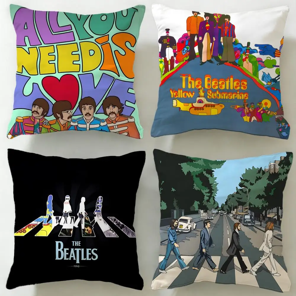 Classic Band The Beatles Cushion Cover Soft & Easy-Wash Pillow Case – Versatile for Couch, Bed, Travel and Office