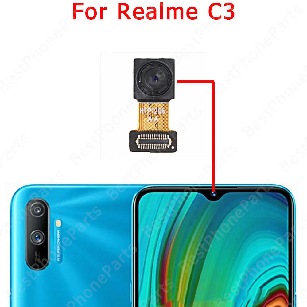 Facing Front Rear Back View Camera Module For Realme C3 C11 2021 C21 C21Y C25Y C30 C31 C35 Backside Selfie Camera Replacement