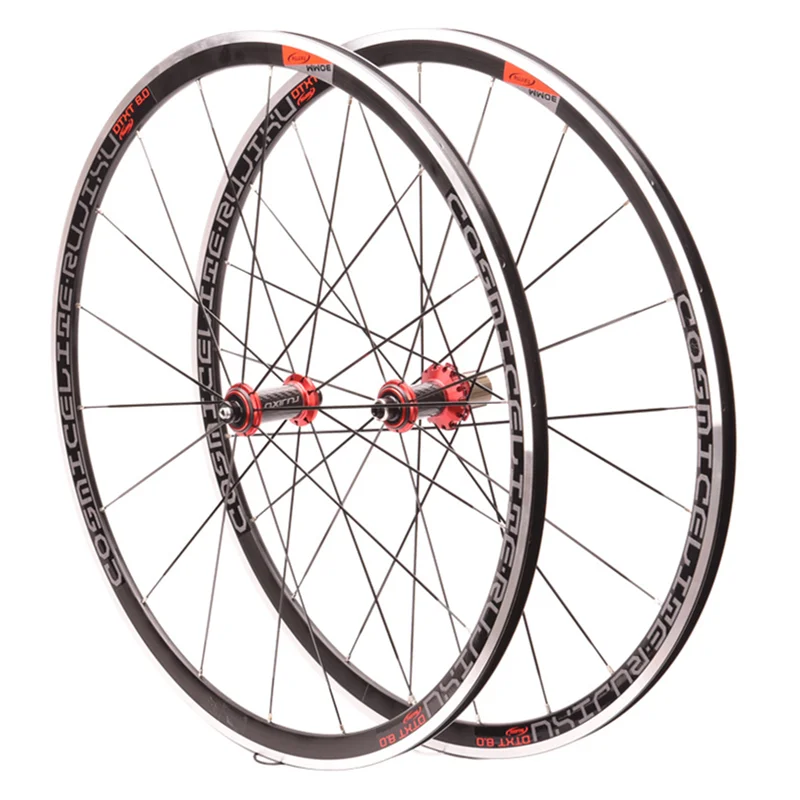 RUJIXU 700C 30mm Aluminum V/C Brake High Visibility Clincher Road Bike Wheelset