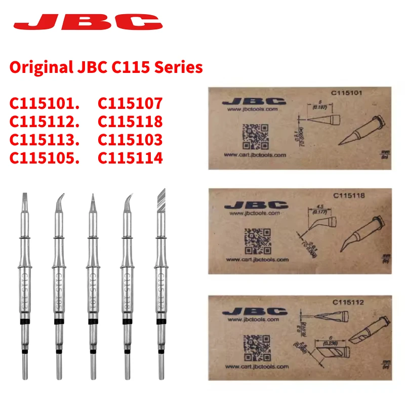 Original JBC C115 Soldering Iron Tip Rework Precision Tools C115112 C115118 For JBC Sugon NT115-A Nano Soldering Station Handle