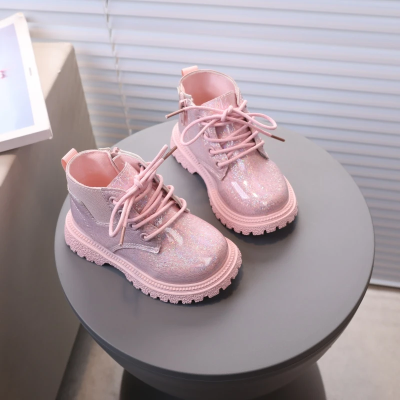

Children's Boots Autumn Winter Fashion Simple Style Girl's Ankle Boot Causal Versatile Kid Boy Short PU Leather Boots