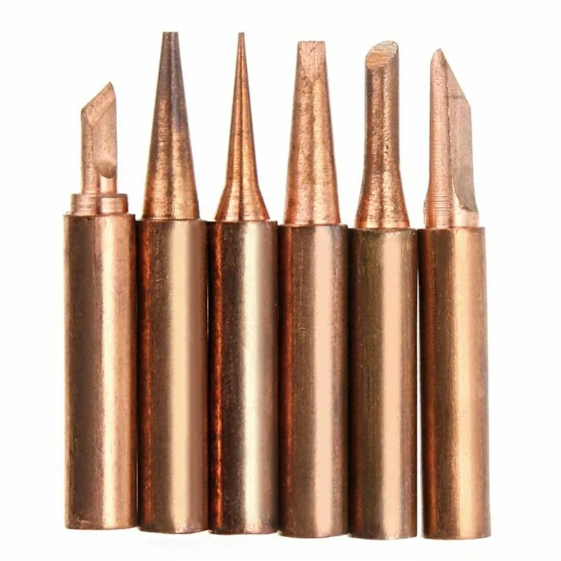 High Quality Pure Red Copper Diamagnetic Soldering Iron Tip 900M-T Lead-Free Low Temperature Welding Tip for Soldering Station