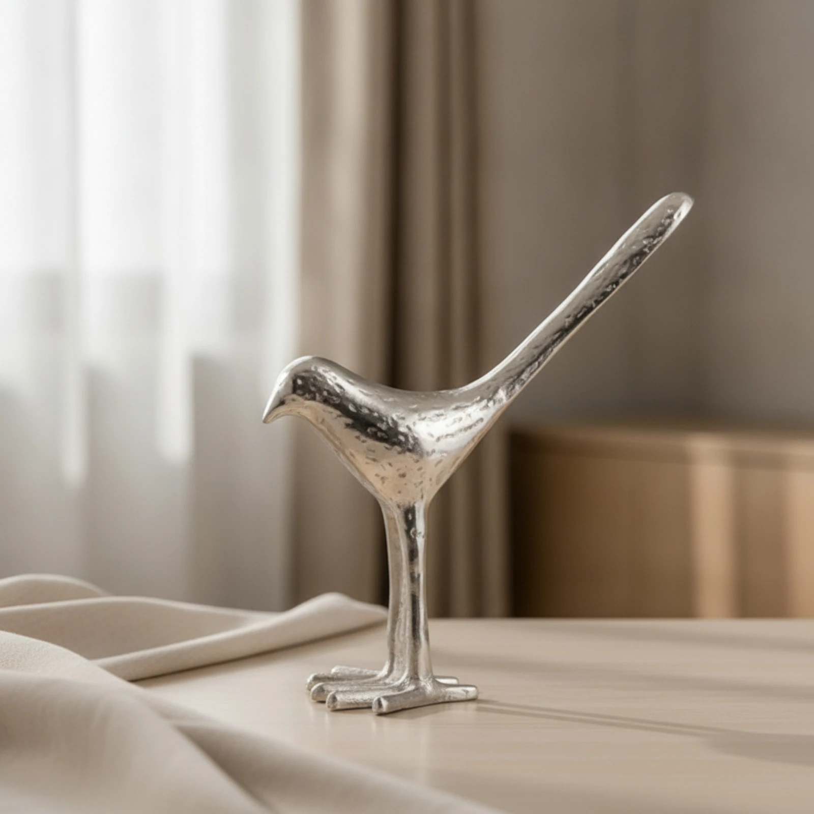 Bird Figurine Sleek Bird Figurine with Base Ornament Decorative Decor Compact for Shelf, Living Room