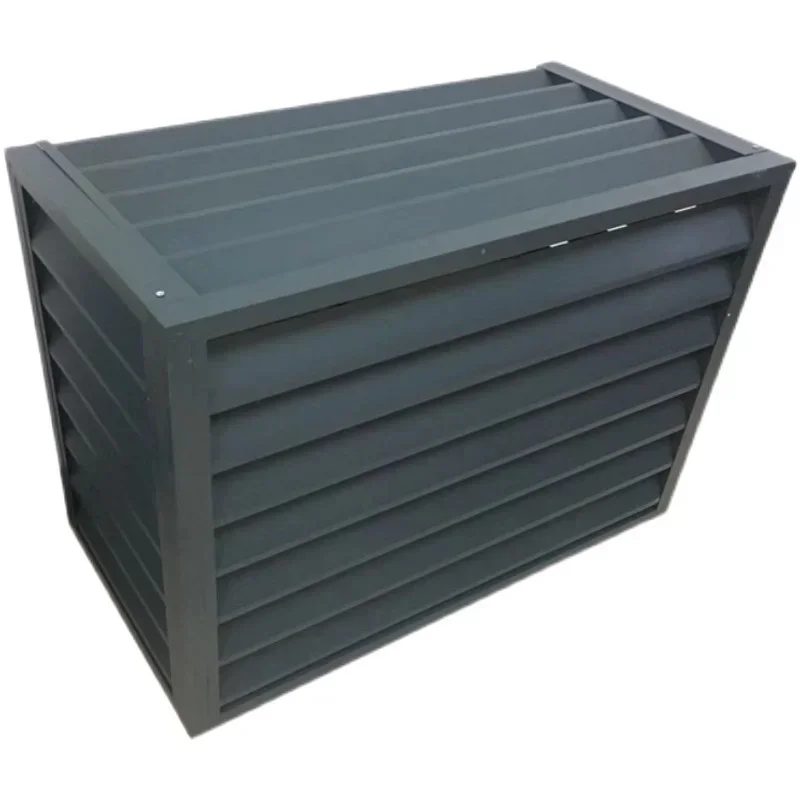 

Aluminum alloy air conditioner outer cover, exterior wall, rain and sun protection, louvers, air conditioner protective cover