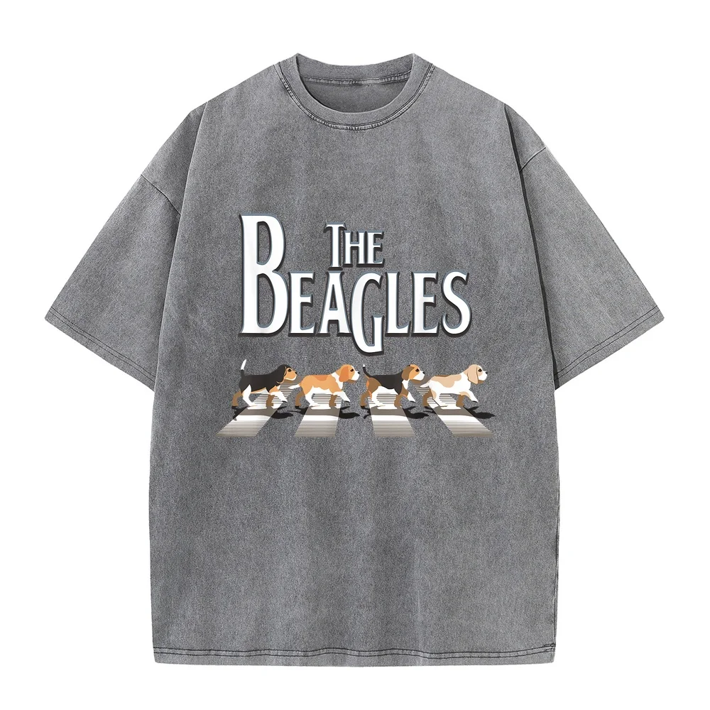 The Beagles Beagle Dog Funny For Lovers T-Shirt Clothing Y2k Men 100% Cotton Short Sleeve Tee Graphic Dad Pet Owner Lover Tshirt