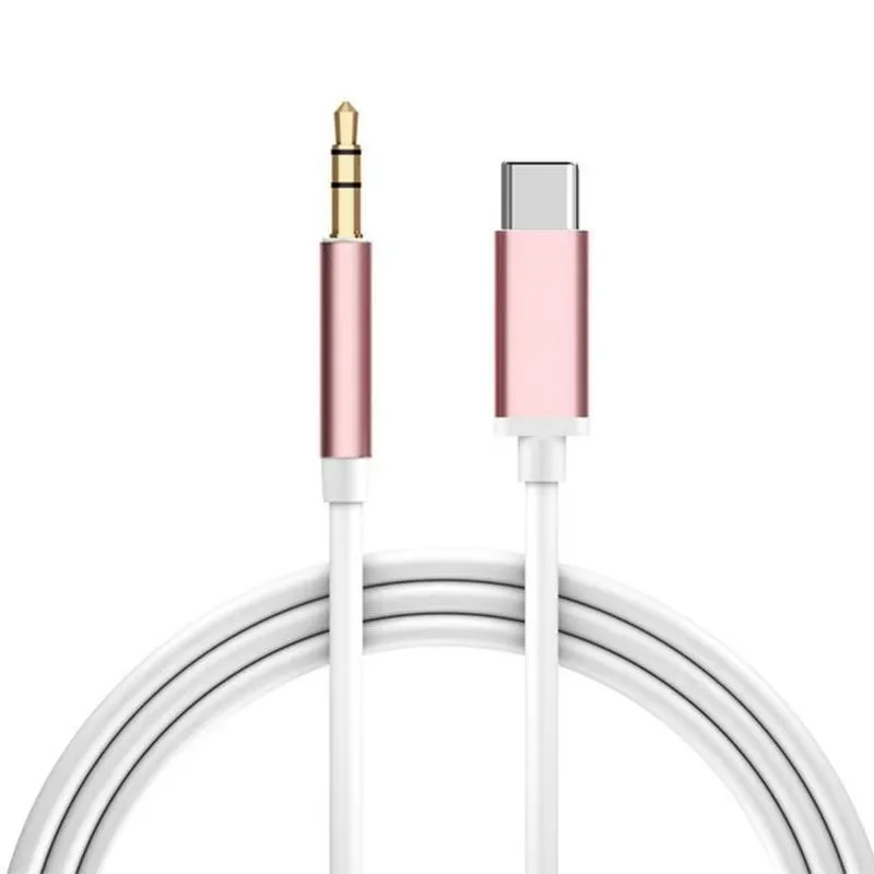 OFC USB C to 3.5mm DAC AUX Audio Cable for Car Speaker Headphone Huawei Samsung Xiaomi Vivo Phone Adapter