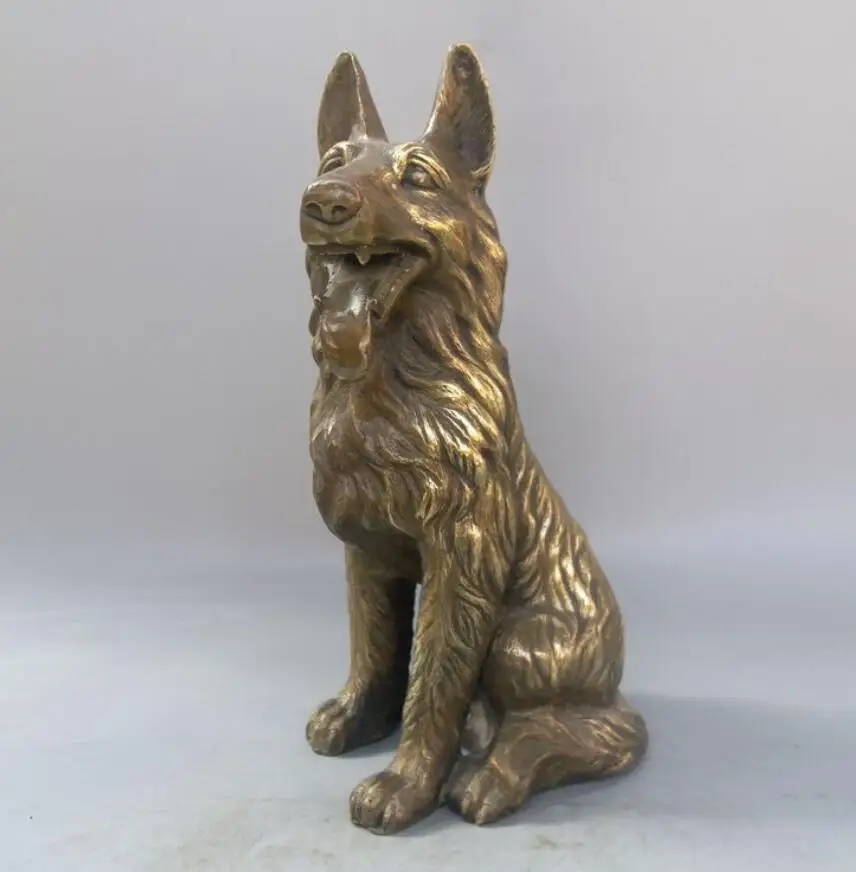 

The manufacturer directly provides pure copper dog metal crafts Wang home decoration animal ornaments brass dog ornaments craft