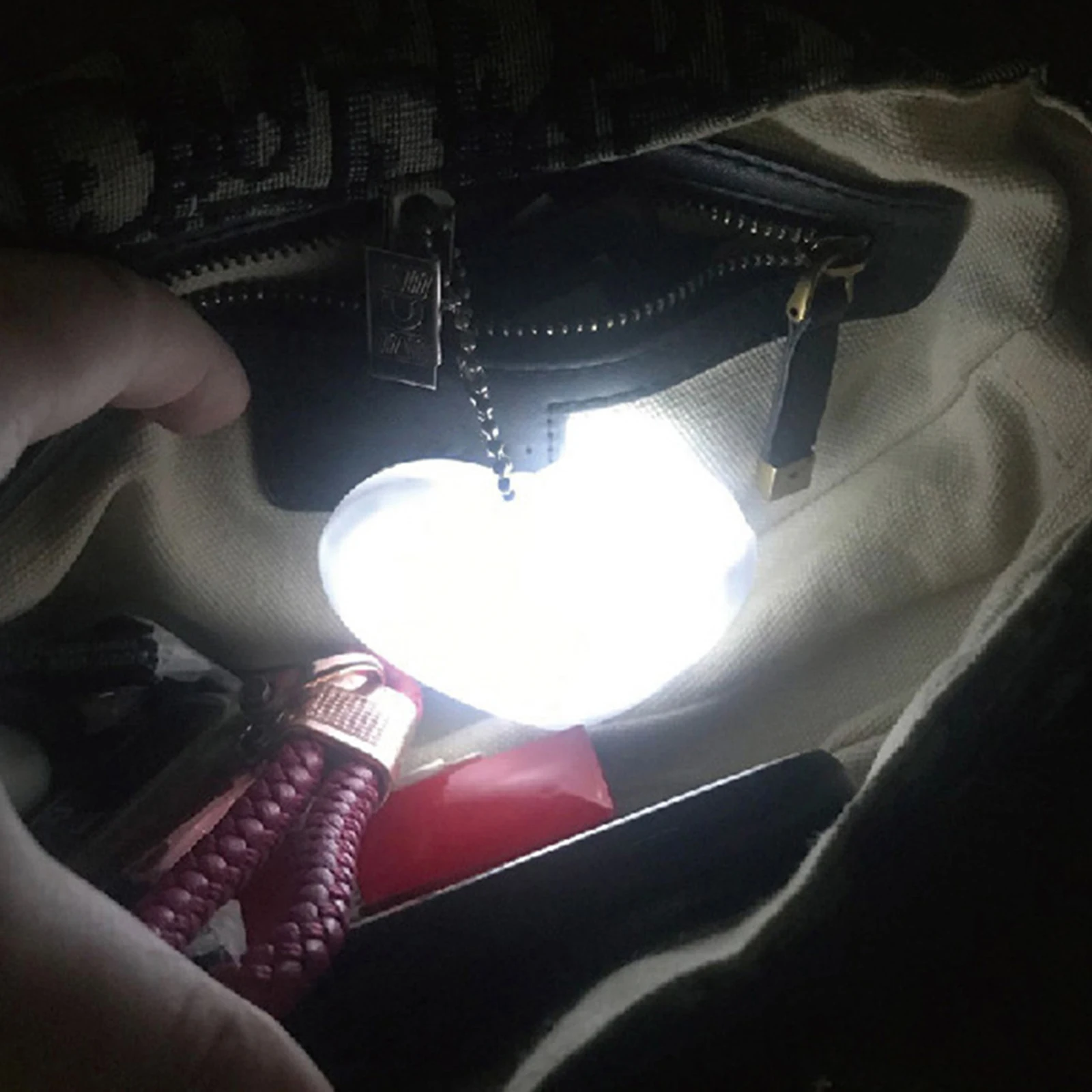 

2 pcs Touch Night Light Multipurpose Lights Purse Lamps Cold White Handbag Purse Lamp LED Multipurpose Mini Lights