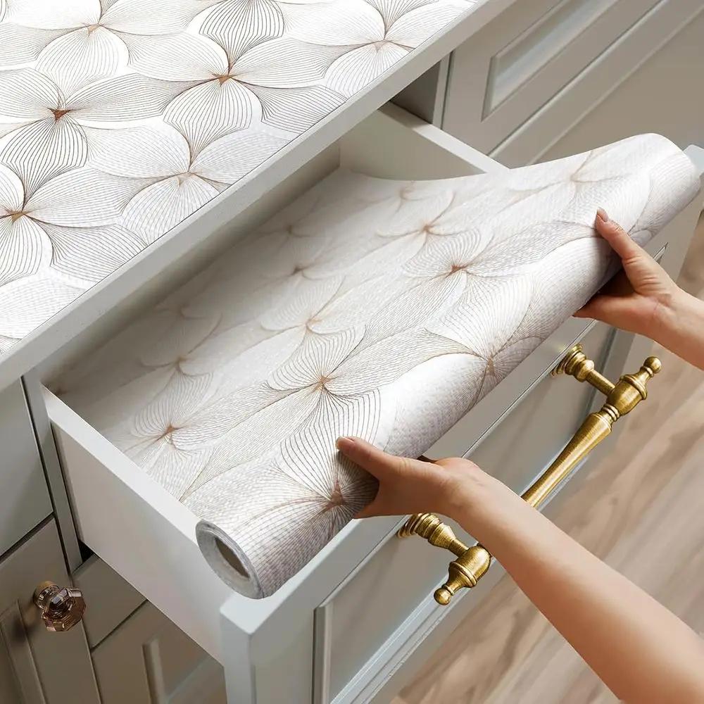 

Нескользящая водонепроницаемая подкладка для шкафов, легко чистится, с сильным сцеплением, 12x32.8