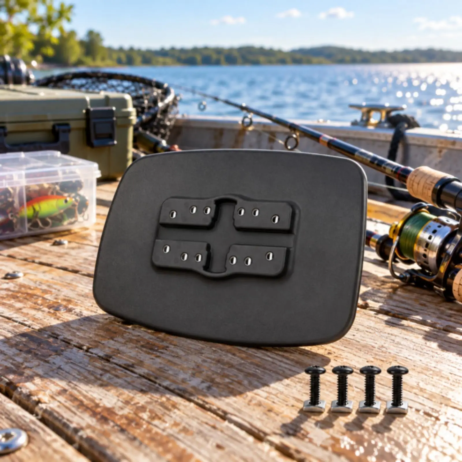 Kayak Fishing Mount Base Inflatable Boat Deck Mounting Plate 45kg Rubber Adapter for Marine Accessories Fish Finder Holder