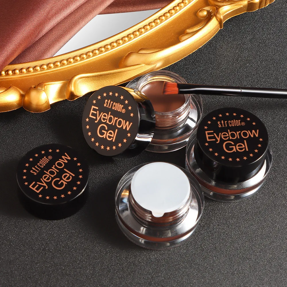 Krem do brwi 3color Wild Eyebrow Cream Matte Brown Black 3D Eyebrow Tint Waterproof Eyebrow Tattoo Makeup Pencil Brow Gel Wax 4g