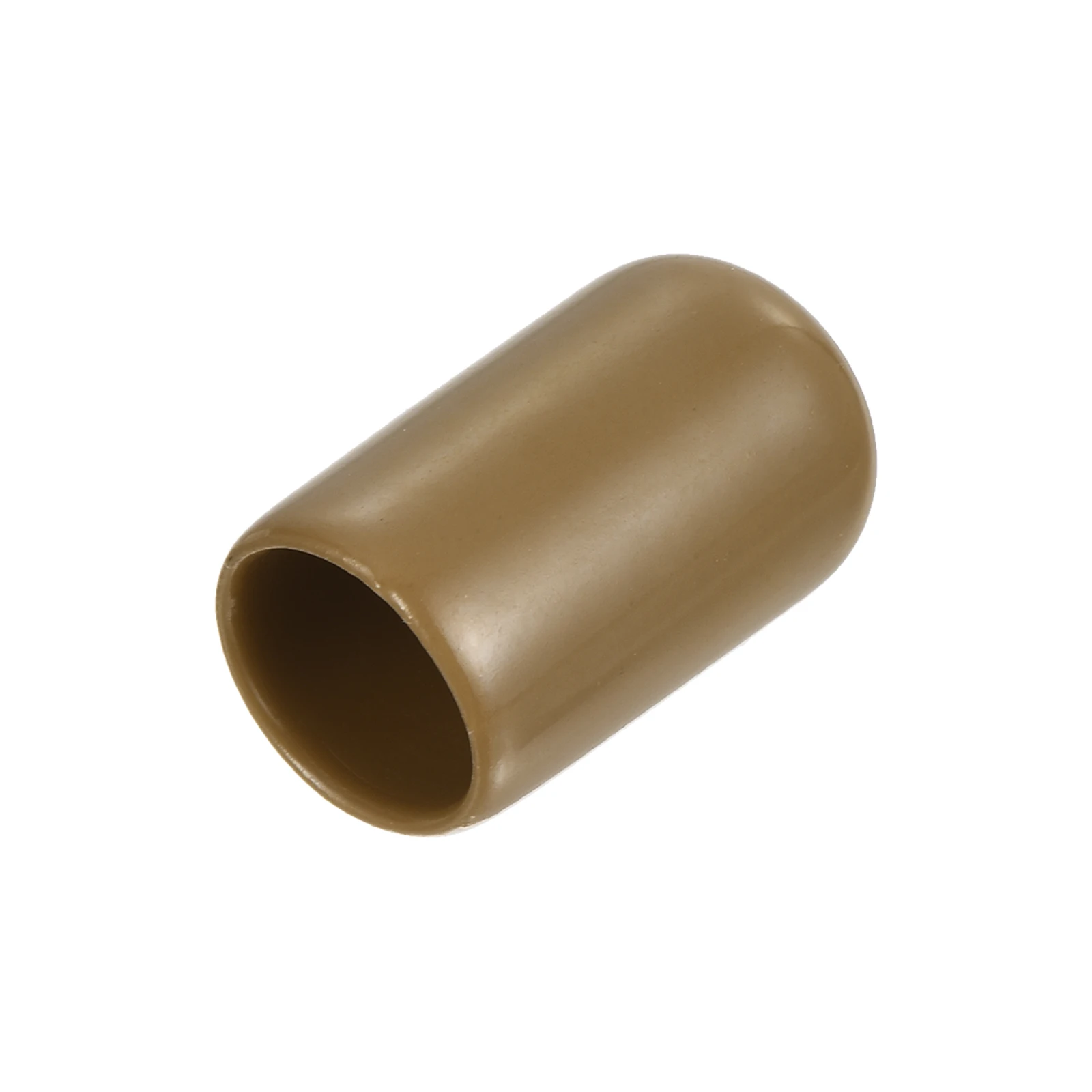 20pcs Rubber End Caps 1.5-33mm ID Vinyl PVC Round Tube Bolt Cap Cover Screw Thread Protectors Light Brown
