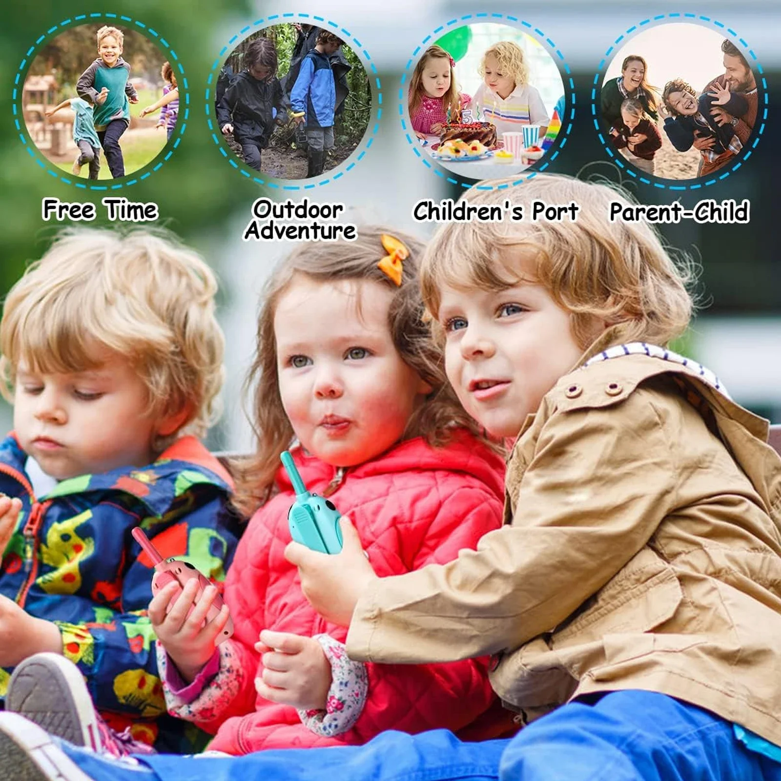 Oplaadbare walkietalkies voor kinderen 22 kanalen lange afstand 3 km tweewegradio speelgoed voor kinderen geschenken