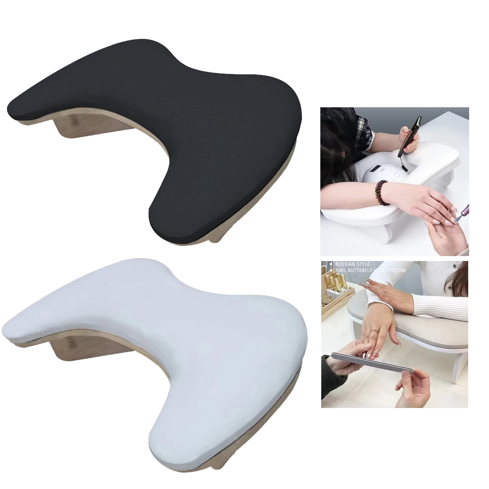 Two Hands Nail Art Hand Pillow Portable Removable Nail Arm Rest Manicure Stand Hand Pillow Manicure Table For Nail Salon Tools