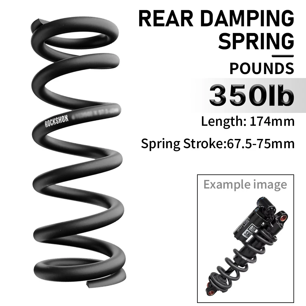 RockShox Metric Coil Spring - 174mm Length, 500lb Rate For 67.5-75mm Travel Suspension