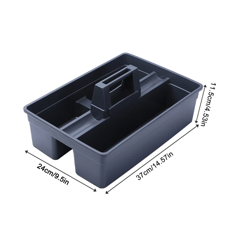 2024 New Plastic Storage Tray with Handle Portable Sundry Compartment Basket for Cleaning Products Spray Bottles Water Bottle