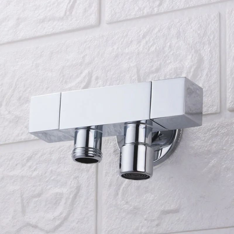 

Dual Angle Valve Washing Machine Toilet Water Valve Multi Function Cold Water Tap Bathroom Accessories G1/2 Angle Valve