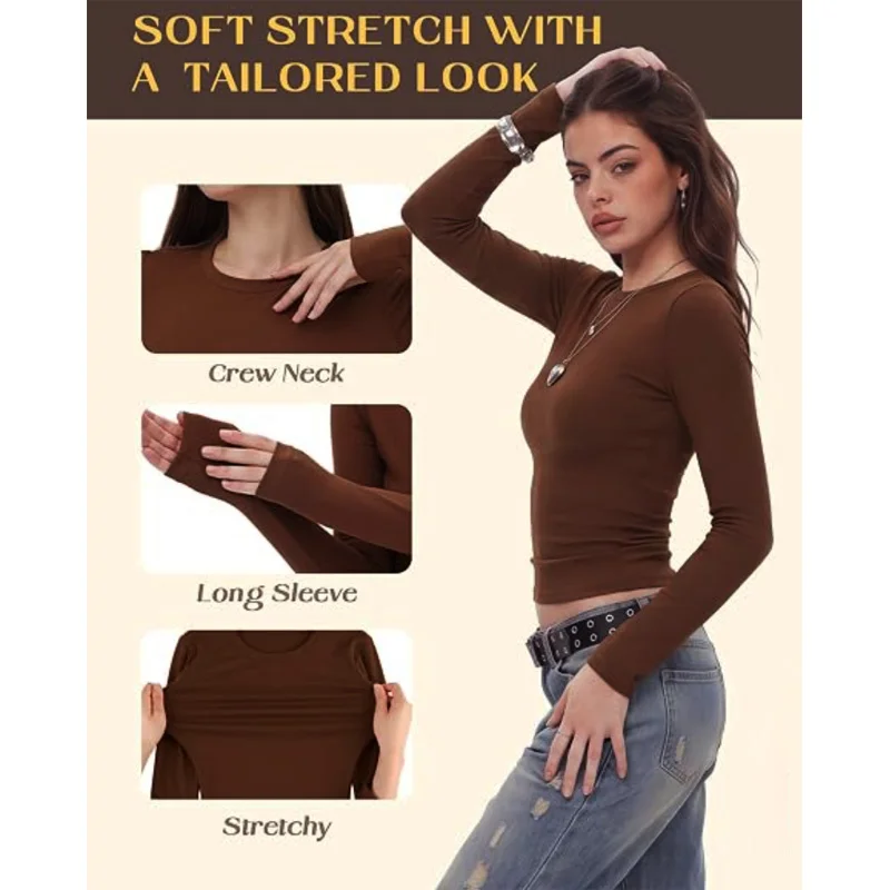 Dimmkof Cream Feel Soft Resistant Fabric Shirts Body T Shirt Shaper Super Elastic Seamless Long Sleeve Slim Fit Shirt Roundneck