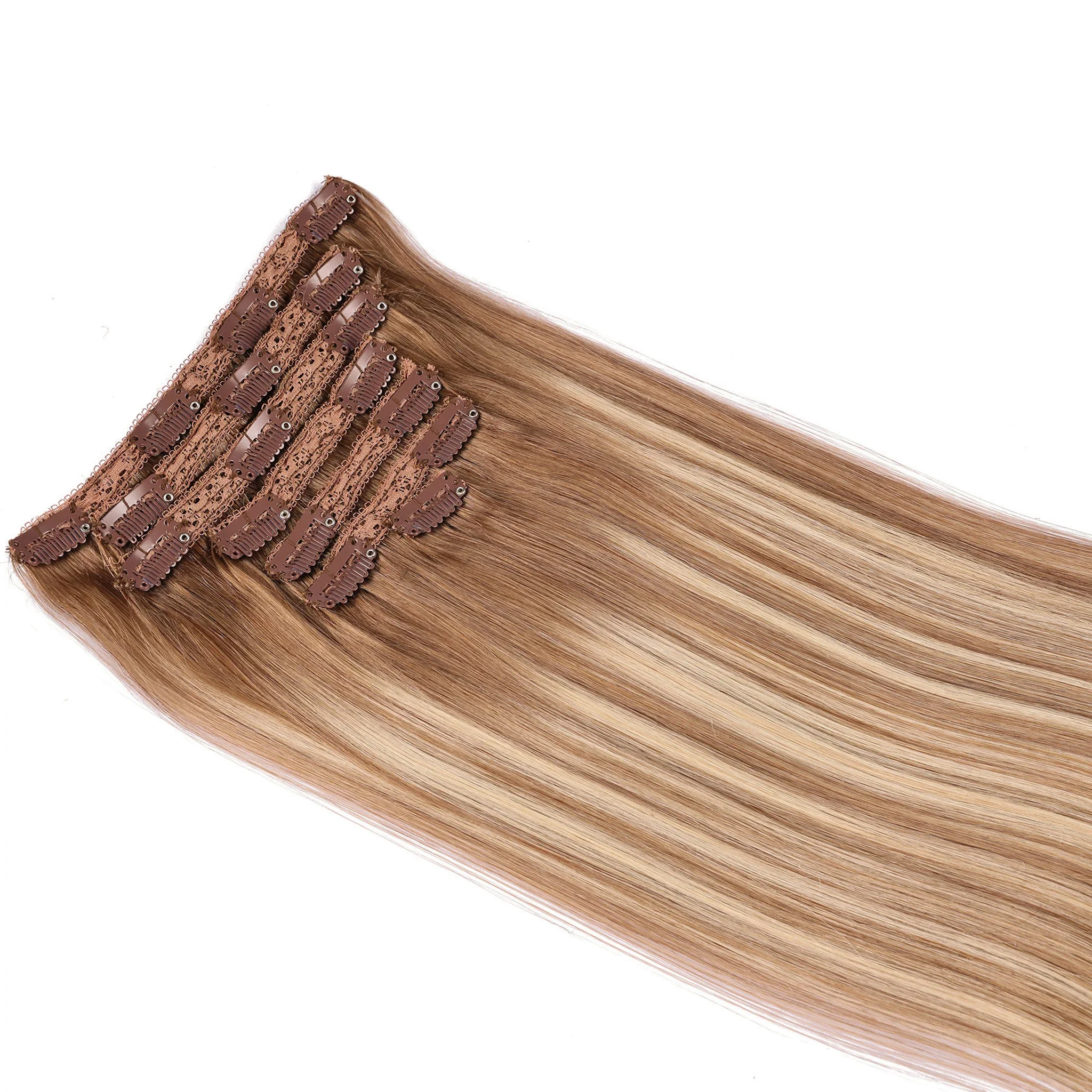 diyomo-100-human-hair-extensions-natural-black-straight-pu-clip-in-set-of-7-invisible-wefts-for-women-100g