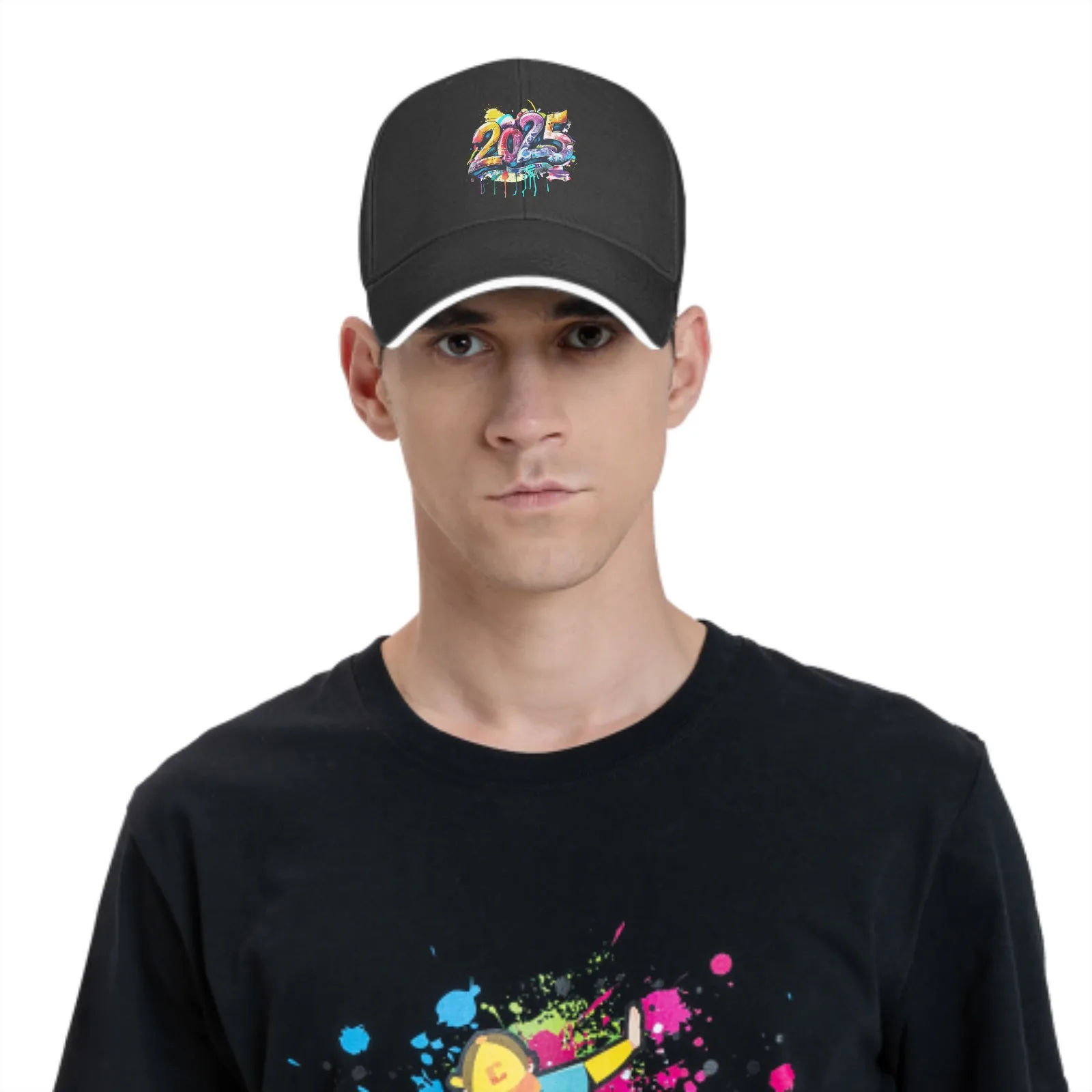 Gorra de béisbol estilo grafiti para hombre y mujer, gorro de béisbol con diseño de lengua de pato, sándwich, moda deportiva diaria, ideal para viajes, primavera y verano, 2025