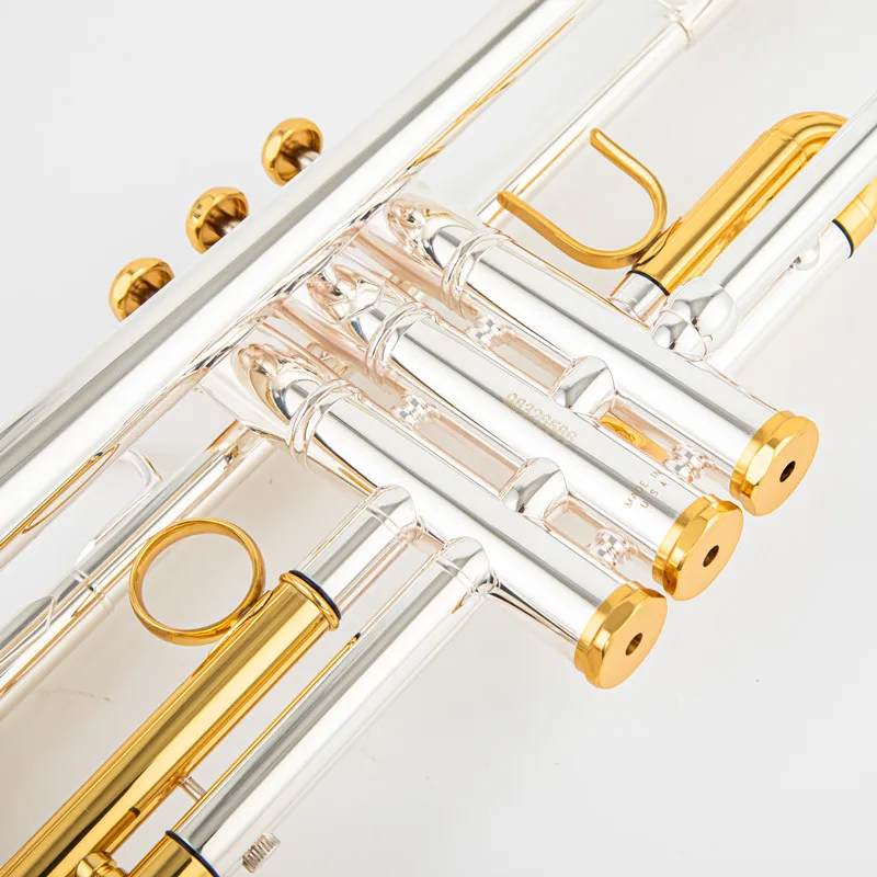 New Arrival Bb Trumpet TR-197GS Silver Plated Trumpet Small Brass Musical Instrument Trompeta Professional High Grade.