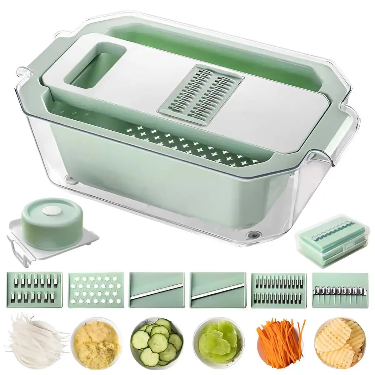 

One Grater - Household kitchen multi-function wiper stainless steel vegetable cutter Potato shreds cucumber slicing grater