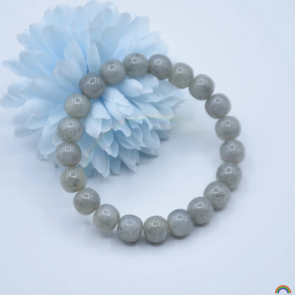 

Natural Hotan Jade Blue and White Hand String Old style Pearl Ink Dyed Yunshan Ink Dotted Single Circle Jade Hand String Rwbuy