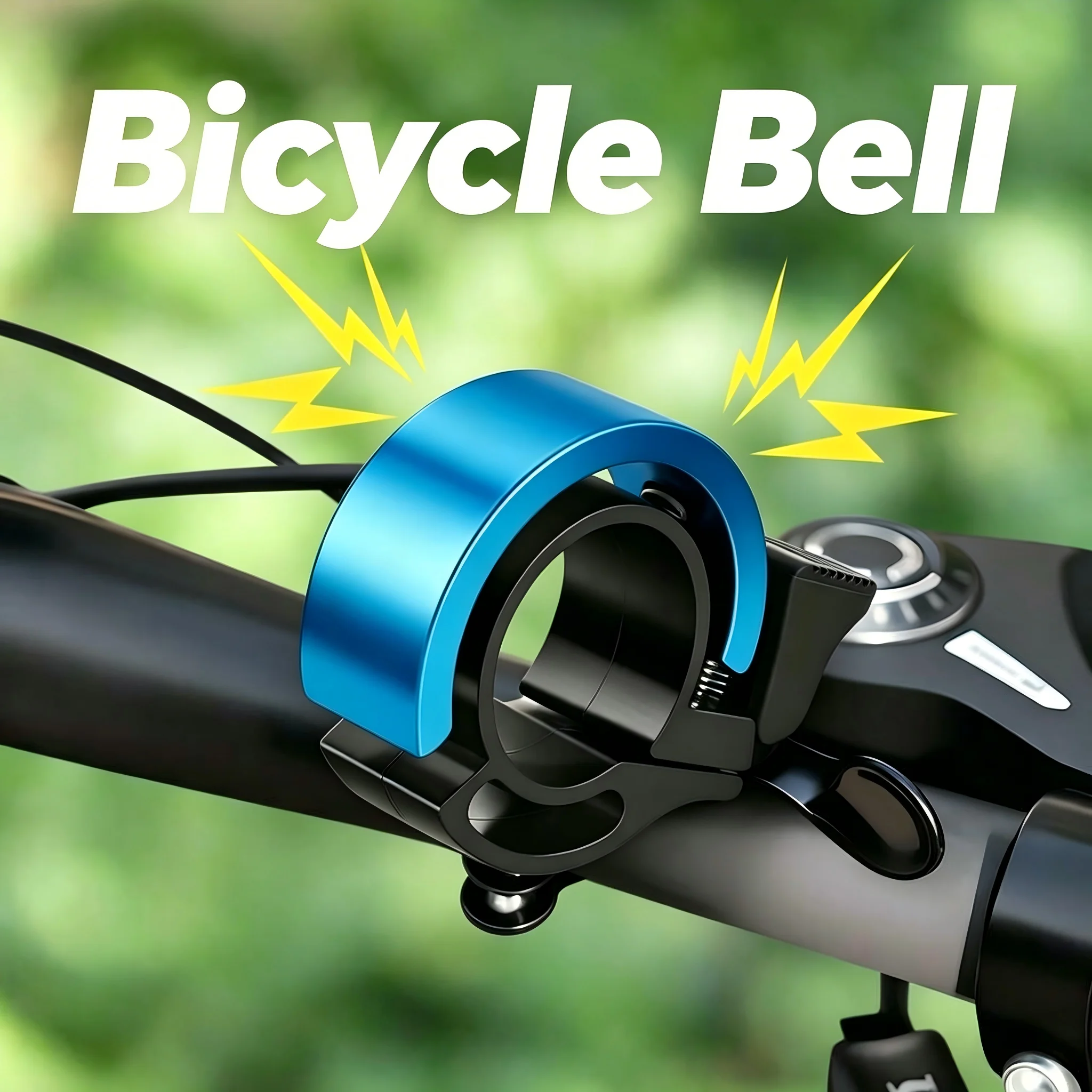 Bell Handlebar Ring - กระดิ่งจักรยานโลหะผสมเสียงดัง ติดตั้งได้กับแฮนด์จักรยาน อุปกรณ์เตือนภัยน้ำหนักเบาสำหรับการปั่นจักรยาน