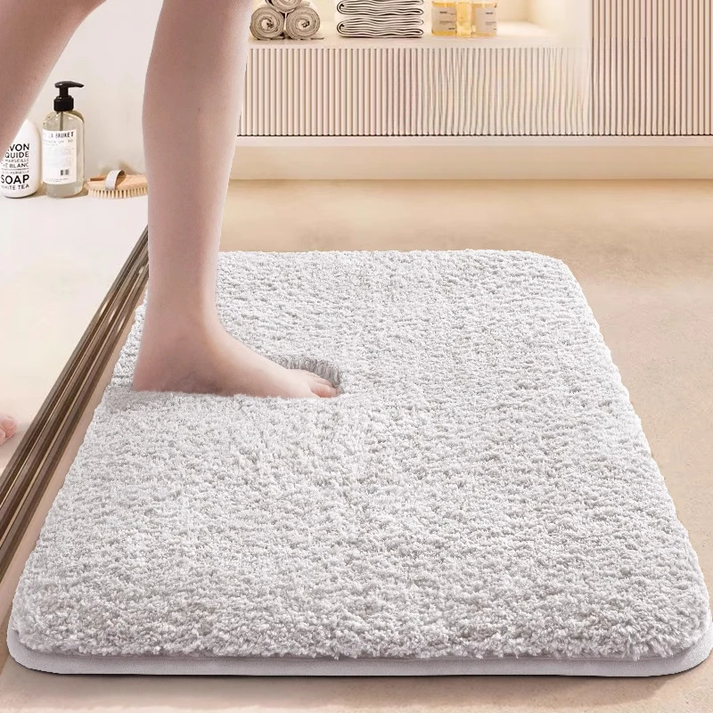 

Thickened Antibacterial Bathroom Absorbent Mat, Super Soft Shower Room Non-slip Foot Mats Bathtub Mats Dirt-resistant Toilet Mat