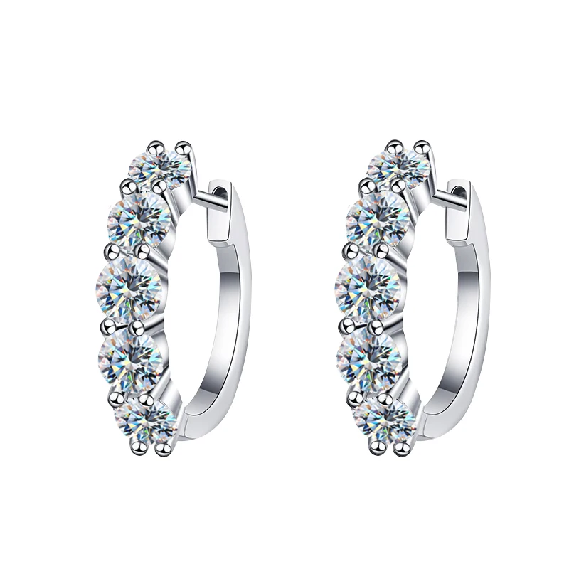 GRA 1,5 ct echte zertifizierte Moissanit-Diamant-Jubiläumsohrringe für Frauen, Geschenk, 925er Sterlingsilber, originaler feiner Luxusschmuck – Detail 5
