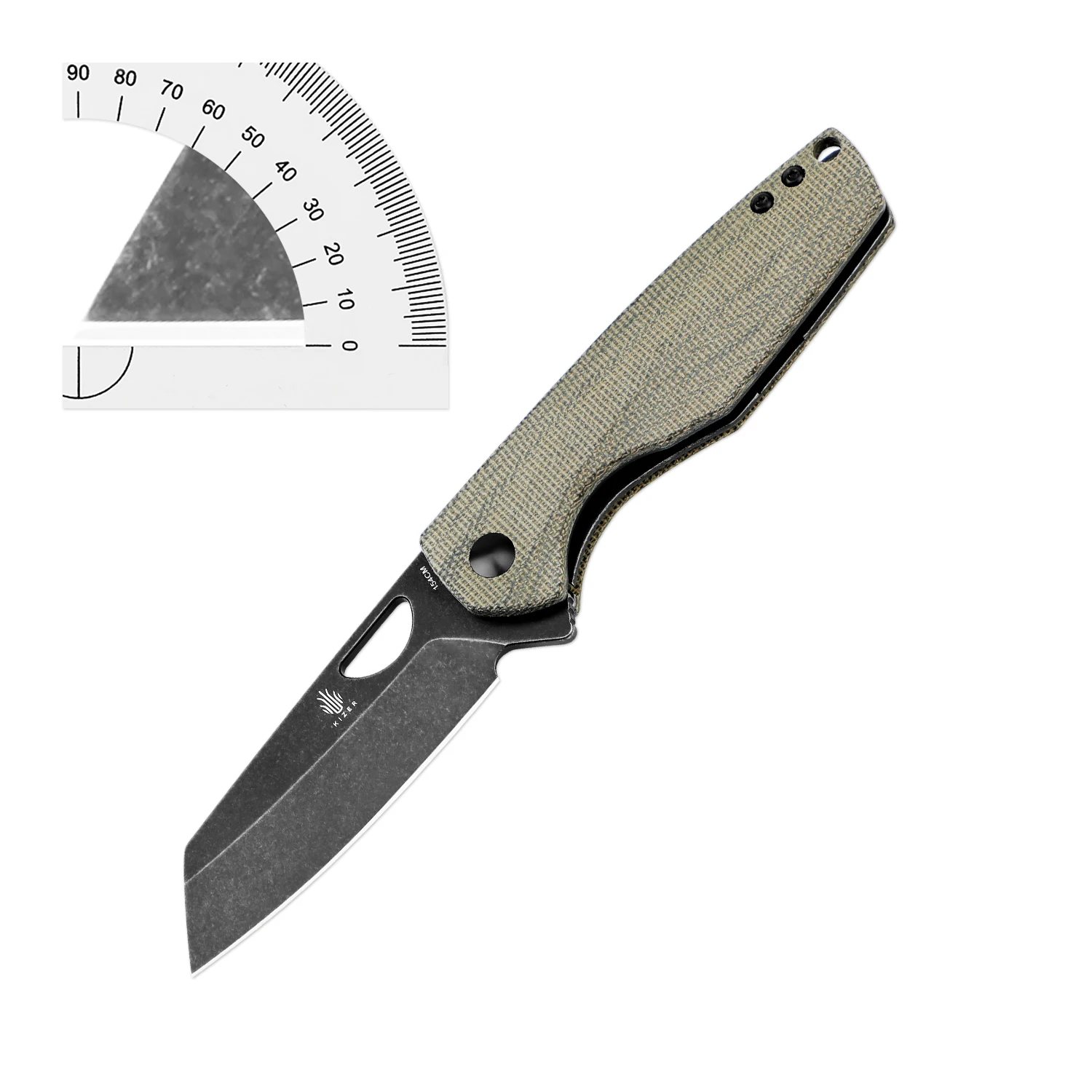 Kizer Knife Tactical Sparrow V3628C2 2023 New Micarta Handle with 154CM Steel Multifunctional EDC Camping Knife