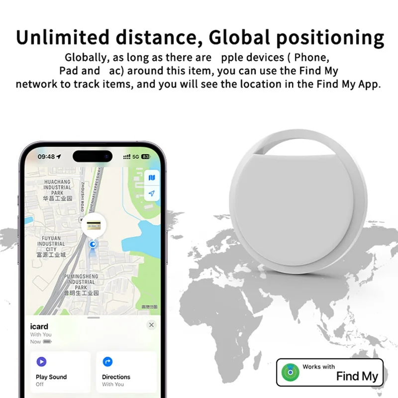 4 PCS Smart Air Tag GPS Tracker Key Finder GPS Global Positioning Bluetooth Mini GPS Tracker Pet Key Bag Finder For IOS-X64A