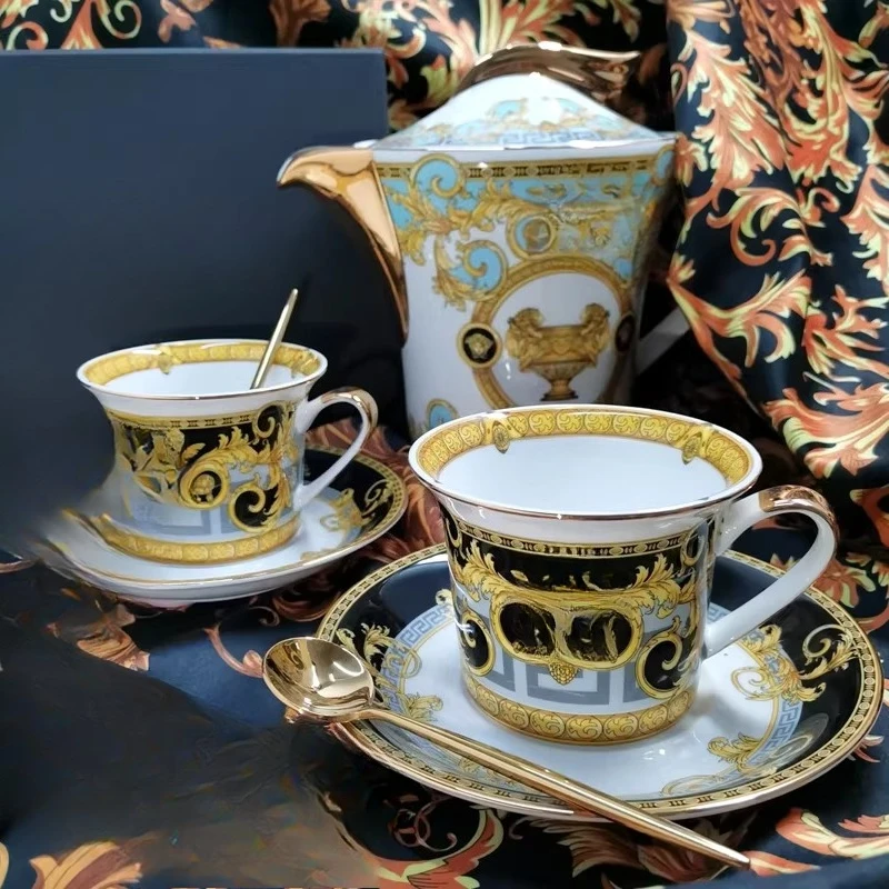 

European small luxury bone china coffee cup set afternoon tea high-end exquisite ceramic cup