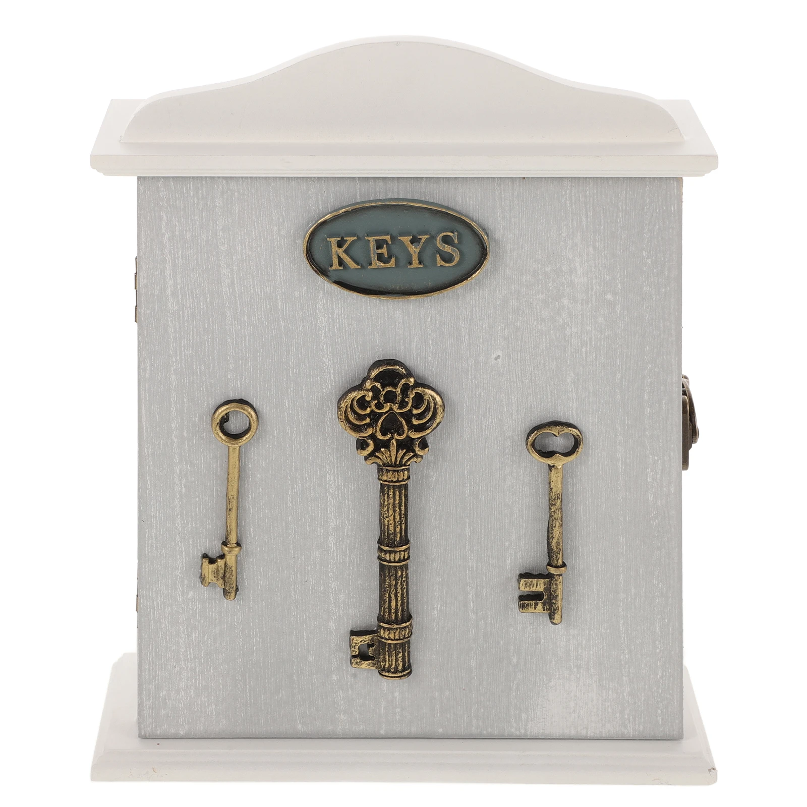 

Rustic Wooden Key Box Decorative Holder Wall Mount Home Organizer Vintage European House Shelf Storage Hooks Door Rack Jewelry
