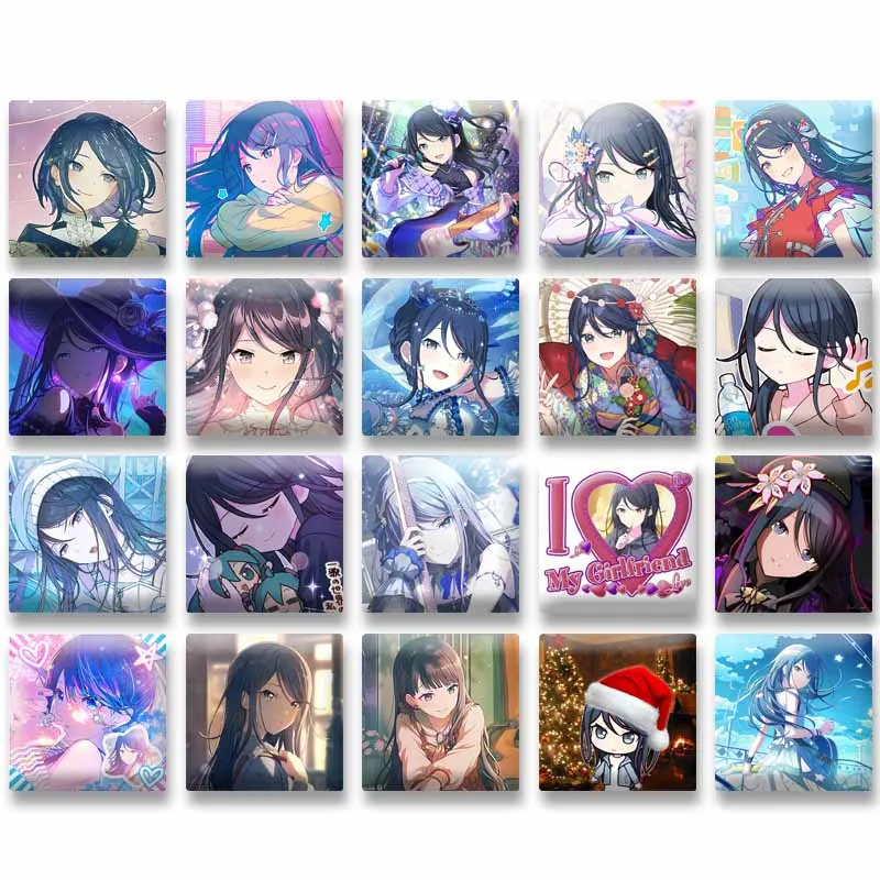 

Cute Cartoon Character Hoshino Ichika Pins Anime PJSK Square Badges Game Lovers Souvenir Brooch Jewelry Accessory Backpack Decor