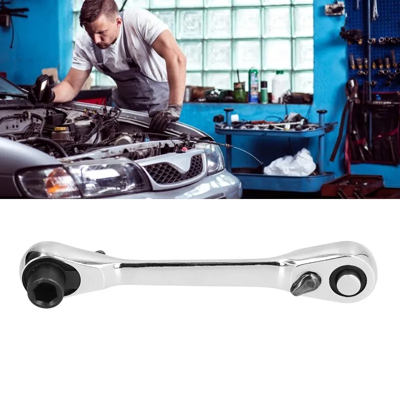 Double Ended Quick Socket Screwdriver Hex Torque Hand Repair Tools Mini Treble 1/4 Ratchet 2-in-1 Spanner Wrench Set 2025 New