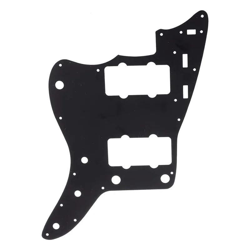 13-Hole Guitar Pickguard for USA Vintage 60S Jazzmaster and SQ Classic Vibe, 4Ply Black