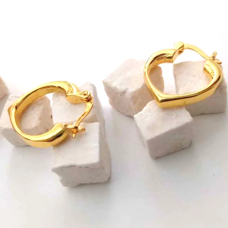 2026 Charms Double Heart Hoop Earrings For Women 100% Stamp 925 silver needle Cubic Zircon Earrings Elegant Birthday Jewelry Gif