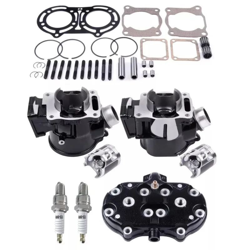 Motorcycle Engine Cylinder Head Piston Gasket Top End Kit 64mm 347CC Motor for Yamaha Banshee 350 YFZ350 1987-2006 ATV Motoblock