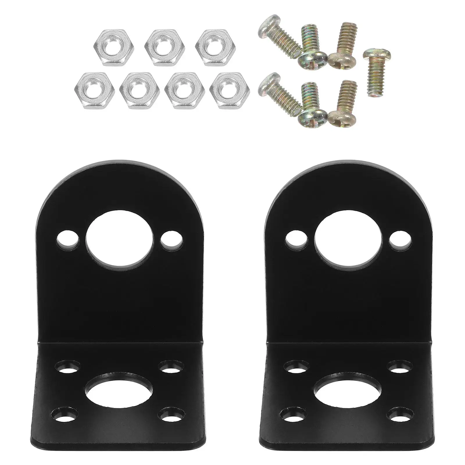 

2Pcs Motor Mounting Bracket Base Black Metal L Shaped Holder for 390 385 380 365 Stable Fixed Seat Motor Mount Holder