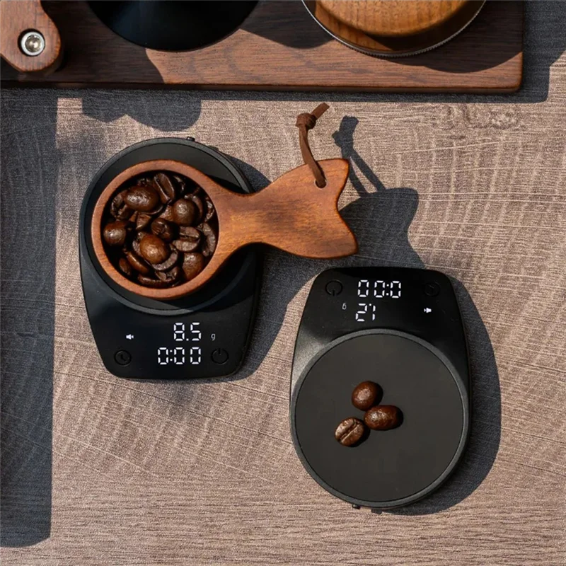 B84B-Mini Coffee Time Scale, Italian Coffee Bean Weighing Scale, Kitchen Small 0.1G Coffee Electronic Waterproof Scale
