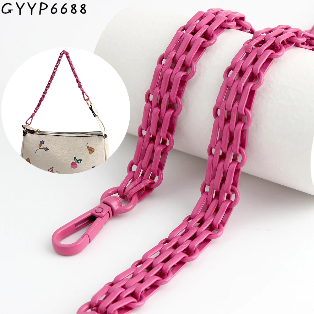 

2/5PCS 30-60-100-120cm 17mm Pink Iron Five-row Decorative Extension Chain For Bag Shoulder Strap Purse Replacement Accessories