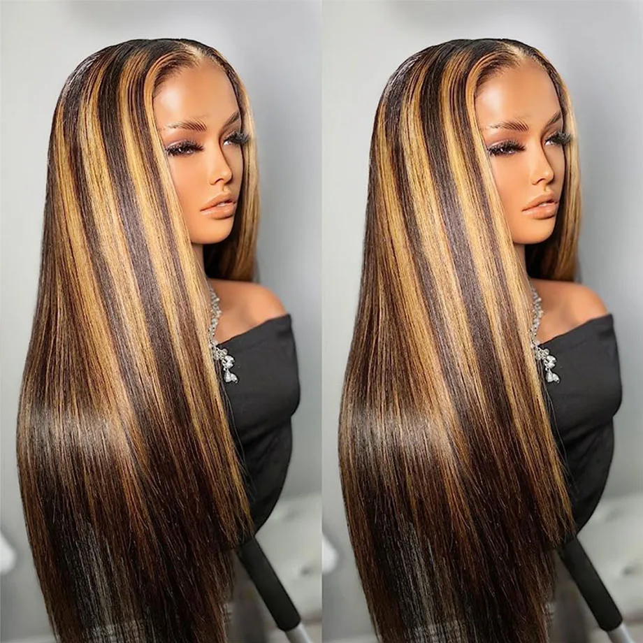 

Straight Hightlight Lace Frontal Wigs Human Hair