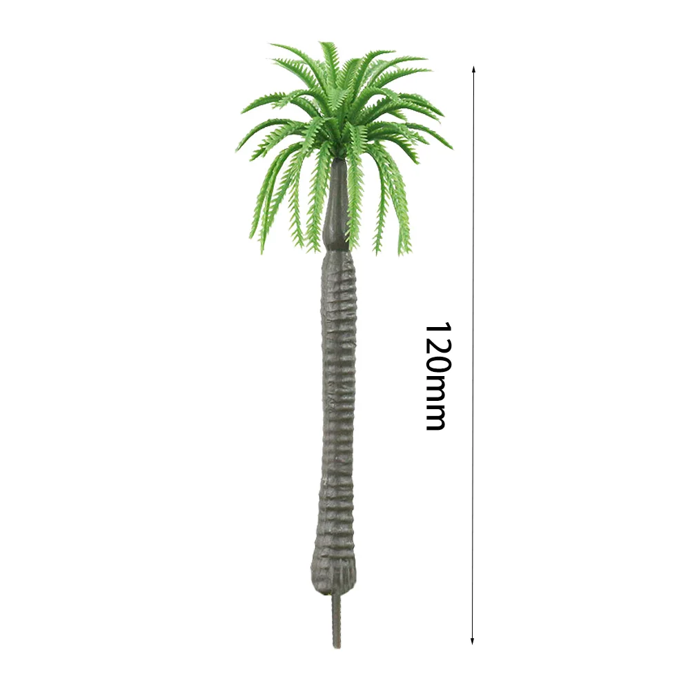 Height 55-120MM Plastic Palm Tree Model for Making DIY Building Sand Table Scene Layout Coconut Tree Plant Materials Decoration