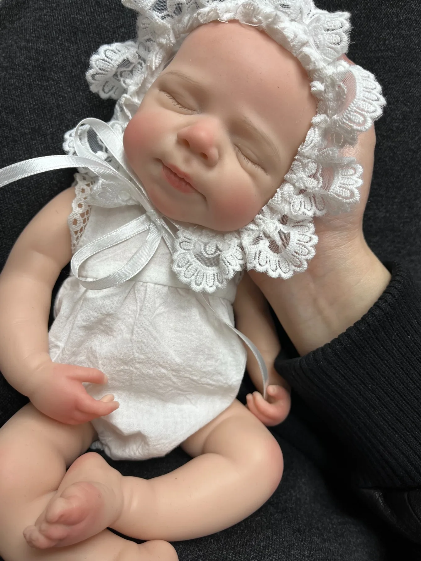 1Pc 13 Inch Full Body Silicone Open Mouth Pascale Reborn Doll Girl Baby For Birthday Gifts Handmade Lifelike  Reborn Babies