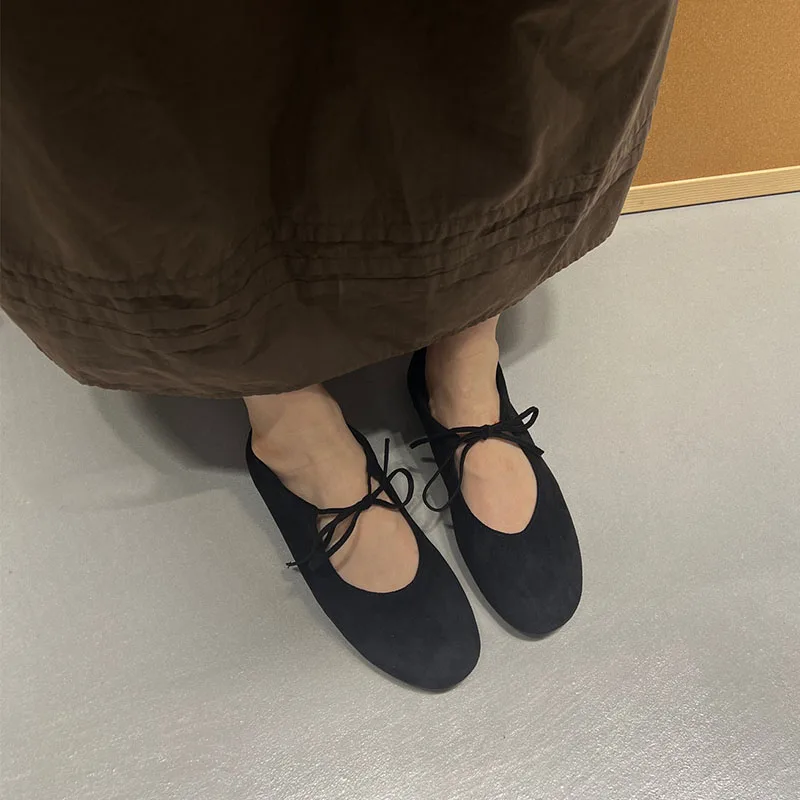 Modische Schmetterlingsknoten-Damenschuhe, flache Schuhe für Damen, lässige, weiche Schuhe mit runder Zehenpartie, Slip-On-Schuhe für Damen. – Detail 20