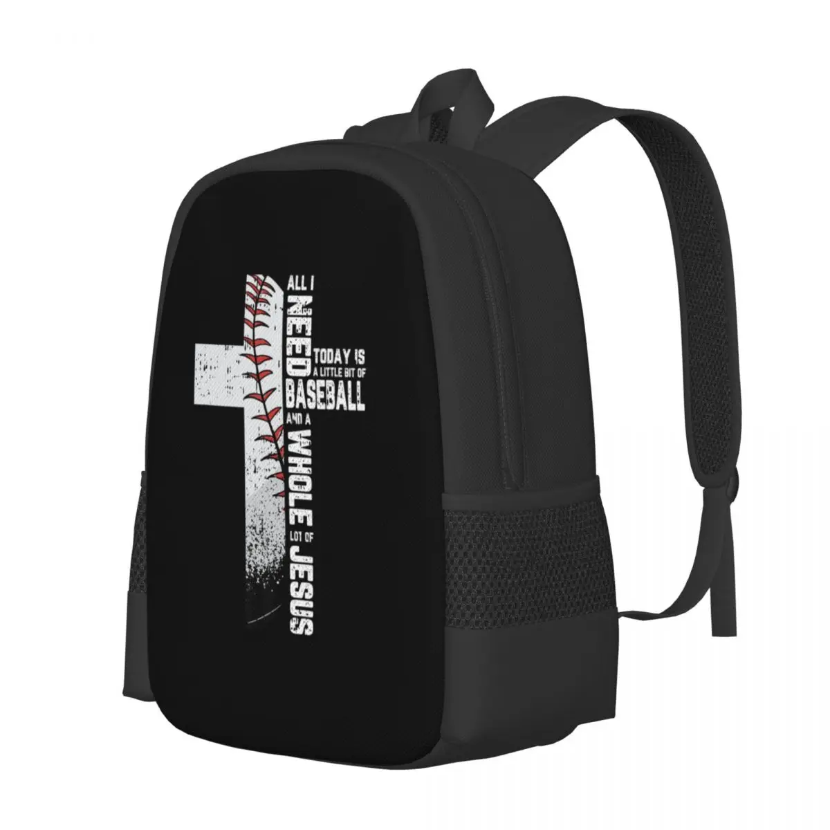 Baseball Cross Jesus Christian Quote Cool Sports L  Collaboration Backpack Large Capacity Cute Foldable  Clothes Backpacks