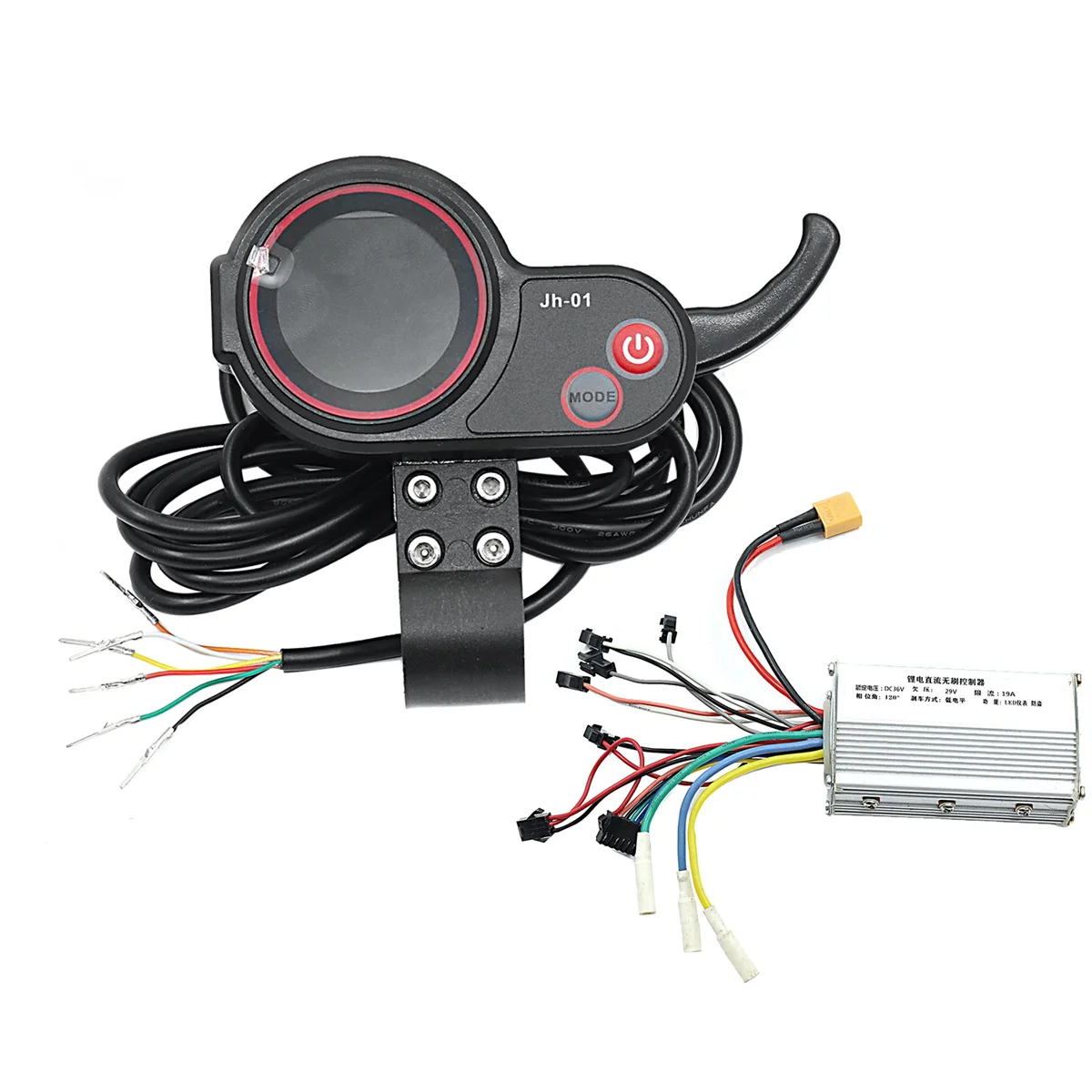 

JH-01 Meter Dashboard LCD Display+36V 19A Brushless Controller Without Hall for Electric Scooter E Bike Accessories