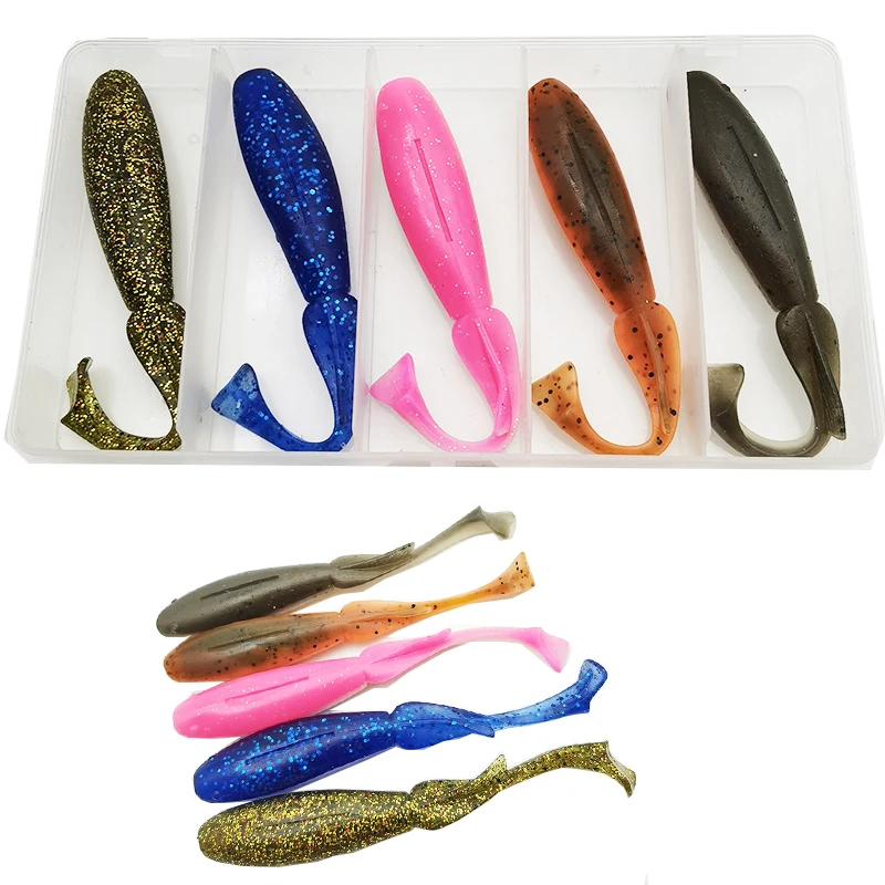 5 Stück Angelköder, weicher Köder, 11,2 cm/4,41 Zoll/10,8 g, Angelausrüstung