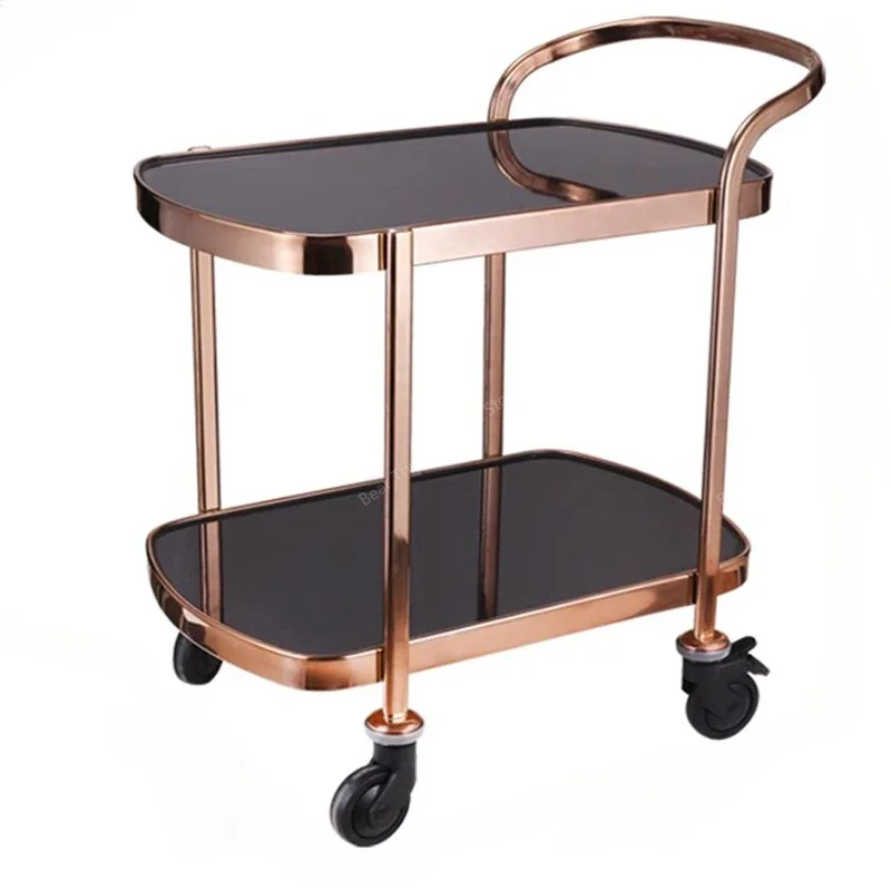 Schwarzer Tee Utility Salon Trolley Aufbewahrung werkzeuge Make-up Bar Salon Trolley Tattoo ästhetische Friseur Rollwagen Beauty Möbel fg19